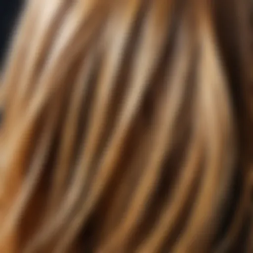 Close-up of hair strands enhanced by a hair rinse