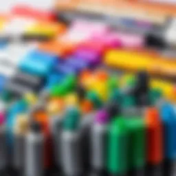 Vibrant assortment of acrylic markers
