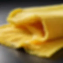 Close-up of microfiber mop cloth showcasing fibers