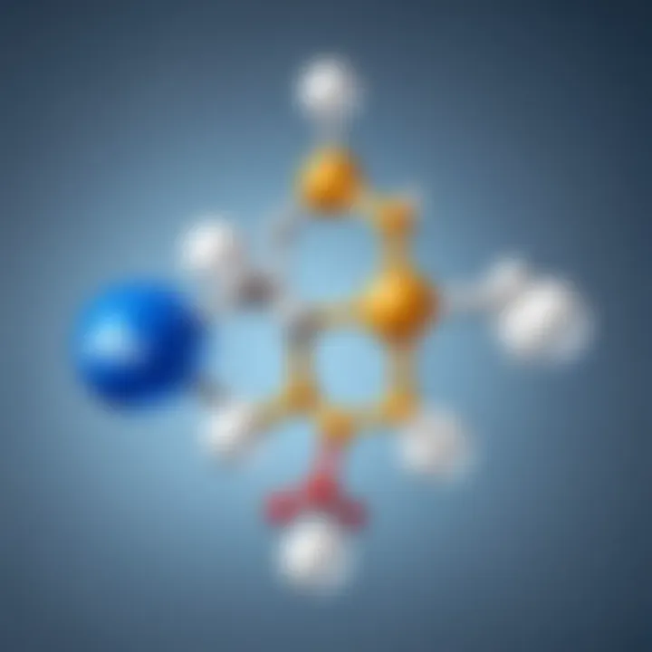 Illustration of the chemical structure of ammonia