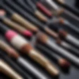 Diverse makeup applicators displayed elegantly