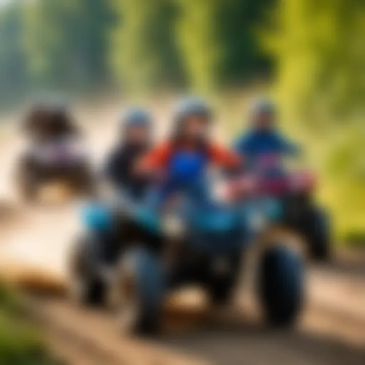 Group of children enjoying an ATV riding experience