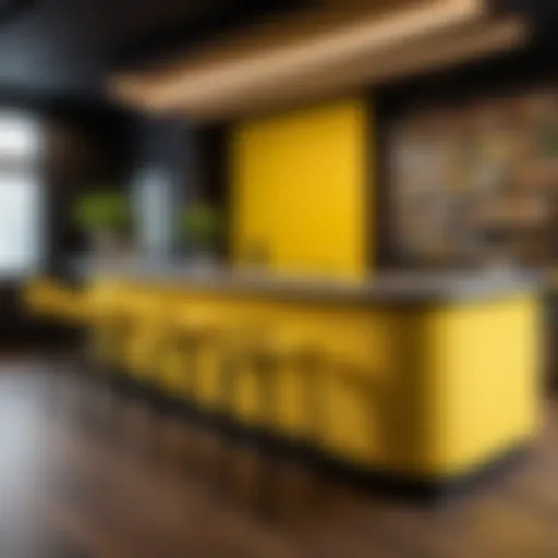 Interior design of Bar Lemon reflecting modern aesthetics