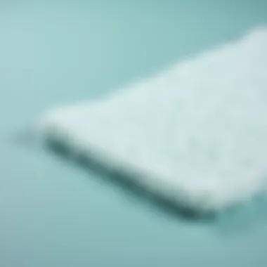 Close-up of a bath mat demonstrating its absorbent qualities