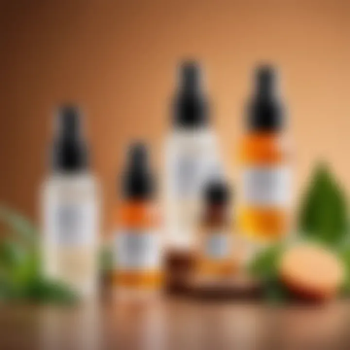 Ingredients list of Beauty Visage serums displayed aesthetically