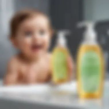 An infographic displaying the benefits of using liquid baby soap