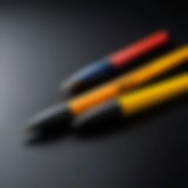 Close-up view of the Bic Round Stick pen showcasing its design features