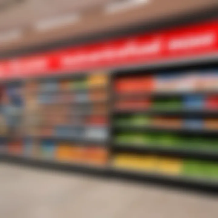 Promotional signs inside Auchan store