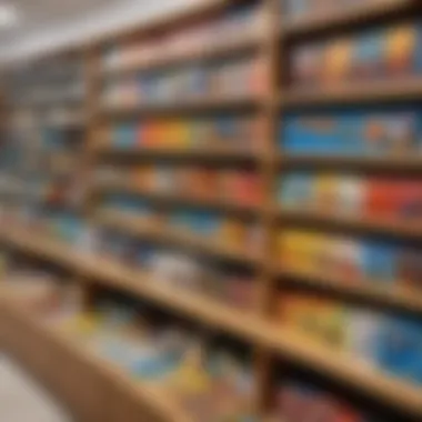 Collection of board games displayed in a store