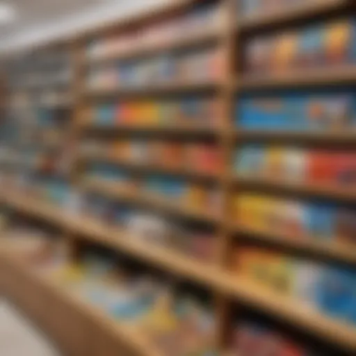 Collection of board games displayed in a store