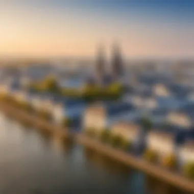 A panoramic view of Bonn showcasing its historical architecture and the Rhine River.