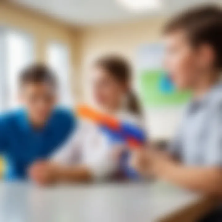 Educational use of bubble guns in a classroom setting