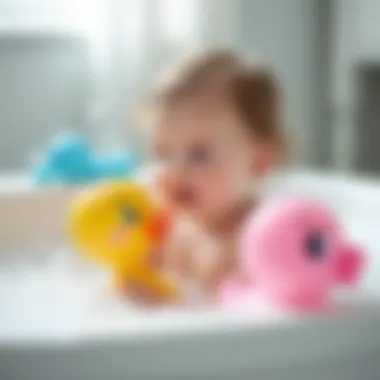 Selection of bubble bath toys for different ages