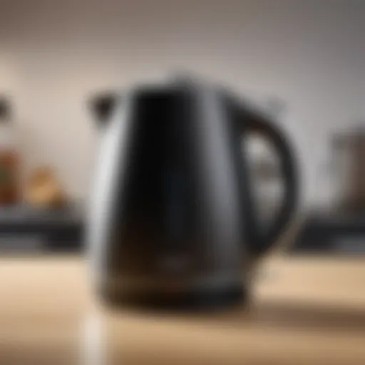 Stylish electric kettle showcasing sleek design