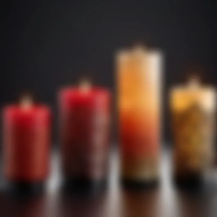 Detailed diagram showcasing various candle sleeve designs.