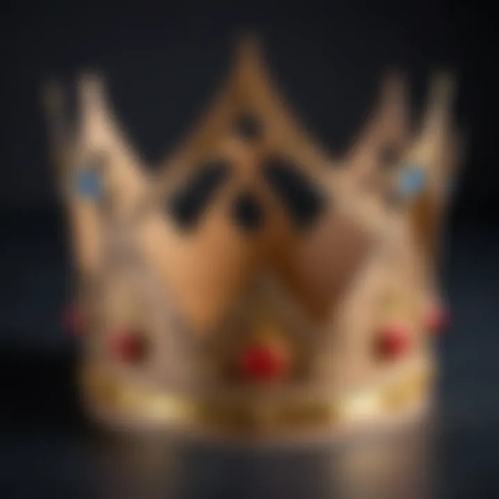 Materials selection for crafting a cardboard crown