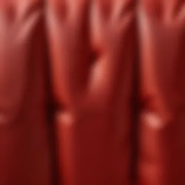 Close-up of chair cover material highlighting texture