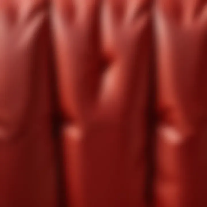 Close-up of chair cover material highlighting texture