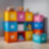 Colorful children's storage container for toys