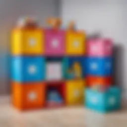 Colorful children's storage container for toys