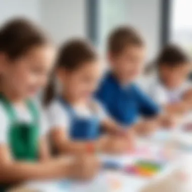 Children Enjoying Smeshariki Coloring Activities