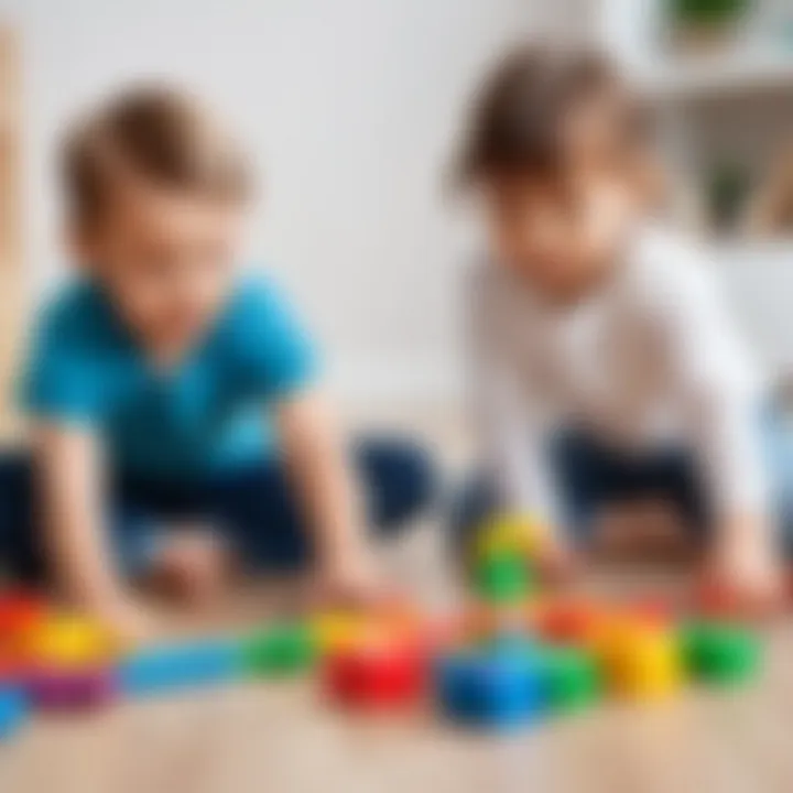 Children playing with stretching toys