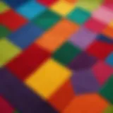 Colorful children's rug in a play area