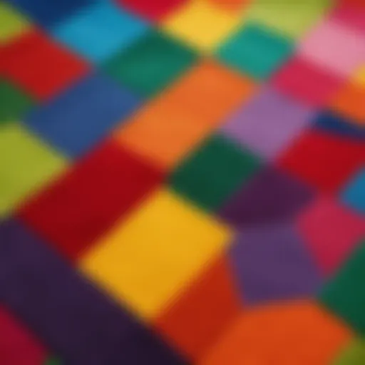 Colorful children's rug in a play area