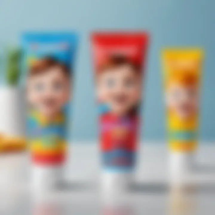 Colorful packaging of children's toothpaste brand President