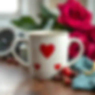 Stylish Ceramic Mug with Heart Design Stylish ceramic mug with a heart design