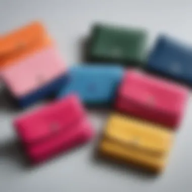 Different wallet styles for children displayed together