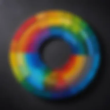 Artistic representation of a circular rainbow phenomenon