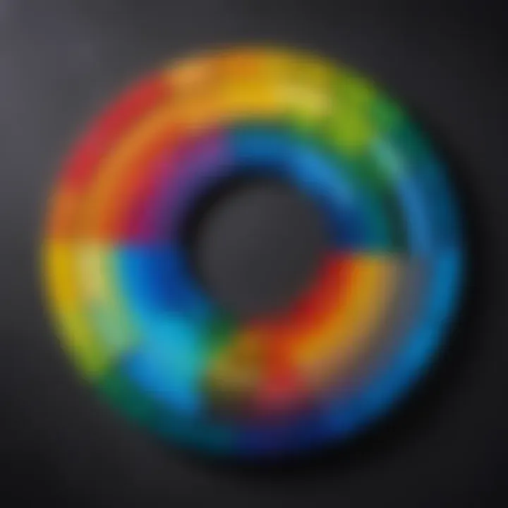 Artistic representation of a circular rainbow phenomenon