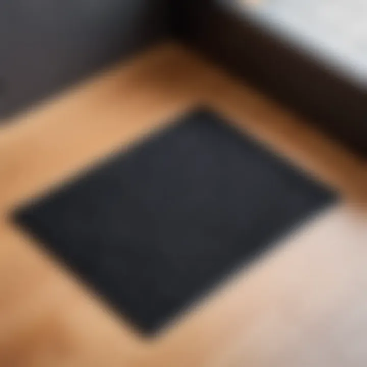 Easy cleaning process of a PVC doormat