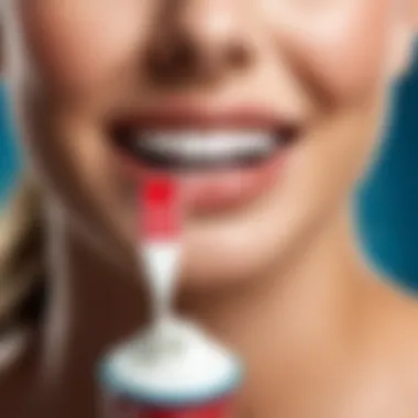 Close-up of toothpaste ingredients highlighting natural components