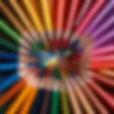 A vibrant assortment of colored pencils in twelve shades.