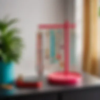Colorful jewelry stand integrated into home decor