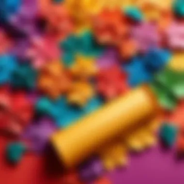 Colorful paper assortment for children's creative activities