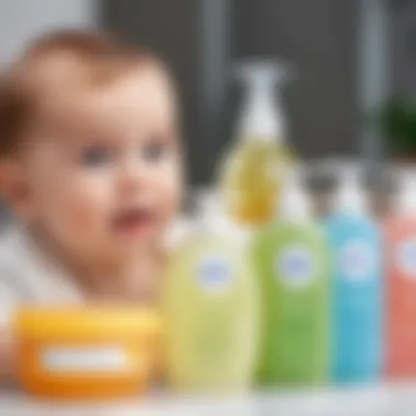 A chart comparing various liquid baby soaps on the market