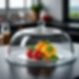 Elegant glass cover showcasing versatility in culinary applications