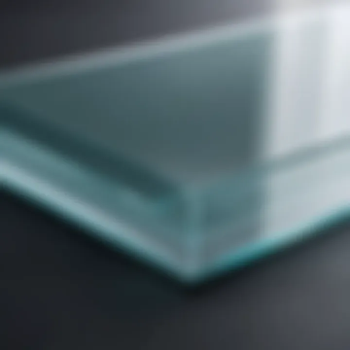 Detailed view of high-quality glass cover features for selection