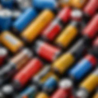 Variety of AA Battery Designs Diverse types of AA batteries showcasing their unique designs.