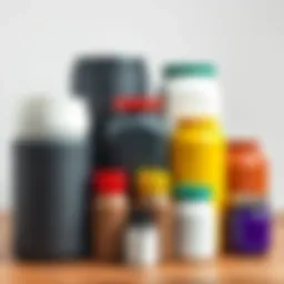 A collection of diverse 5-liter containers made from various materials.