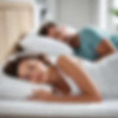 A couple enjoying restful sleep on a comfortable double mattress.