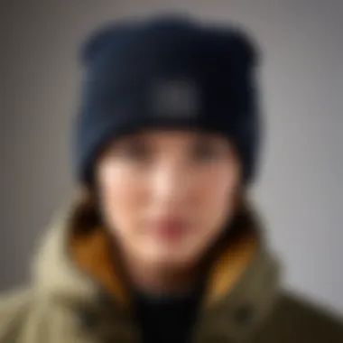 Stylish CP Company beanie with lens detail