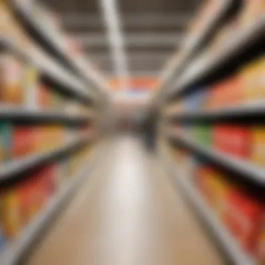 Shoppers exploring discounts in the grocery aisle