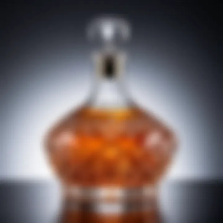 Elegant glass decanter with fine details