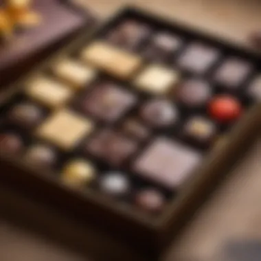 An array of luxurious chocolate boxes