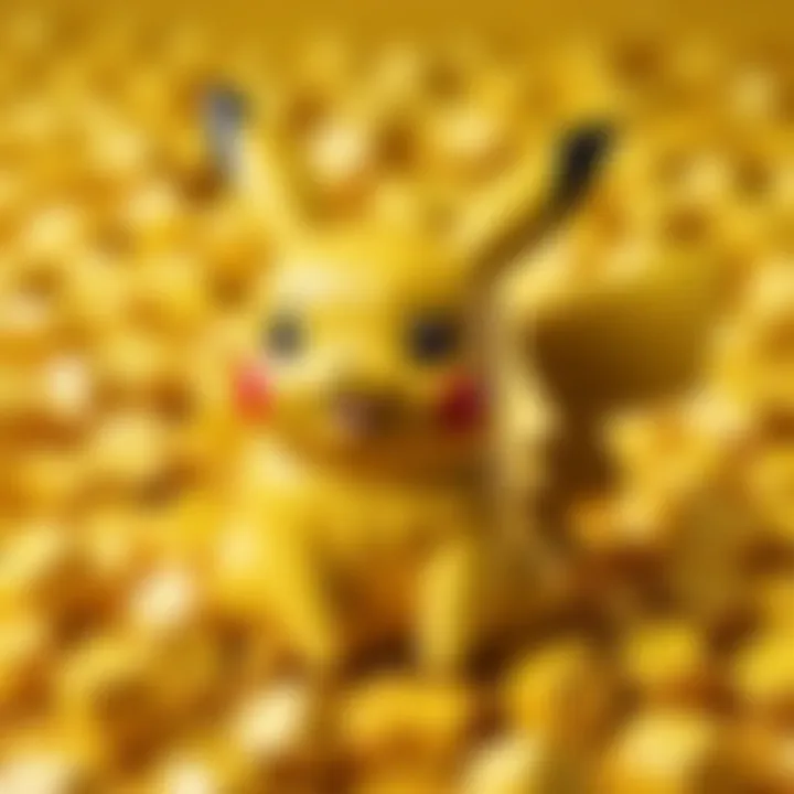 Detailed view of Pikachu toy materials