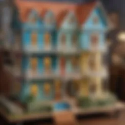 Colorful dollhouse with intricate details